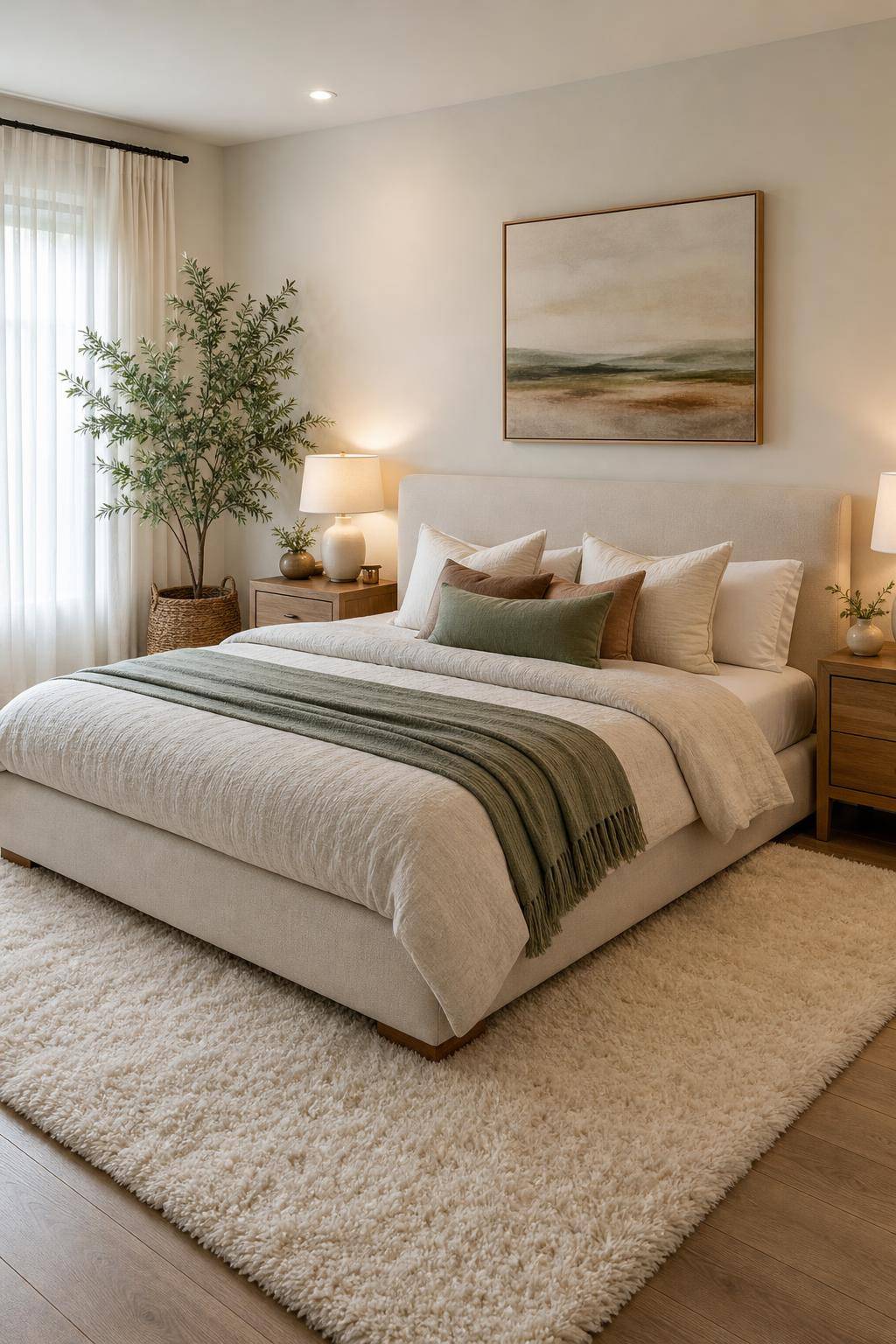 Teppich-Ideen für das Schlafzimmer-Wähle einen Hochflorteppich für extra Gemütlichkeit